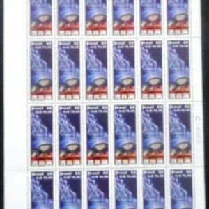 Folha de selos postais do Brasil de 1988 ANSAT 10 M FL