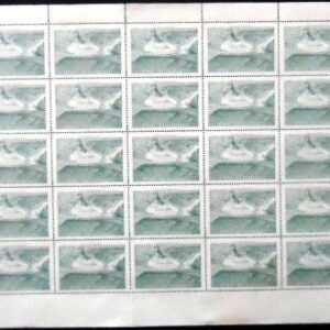 Folha completa de selos postais do Chile de 1969 Rapel Hydroelectric Plant M FL