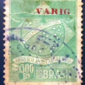 Selo postal do Brasil de 1927 Varig V 3 U