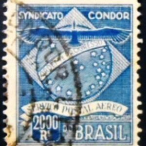 Selo postal do Brasil de 1927 Sindicato Condor K 5 U