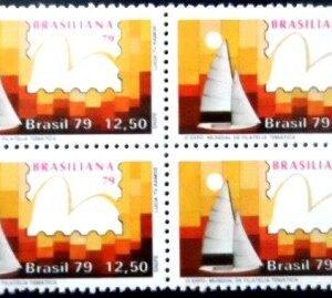Quadra de selos postais do Brasil de 1979 Snipe M QD