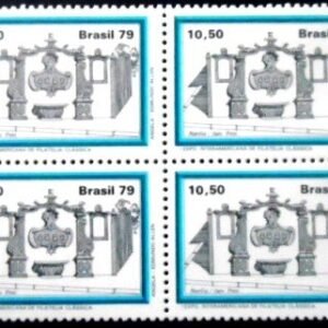 Quadra de selos postais do Brasil de 1979 Chafariz da Marília M QD