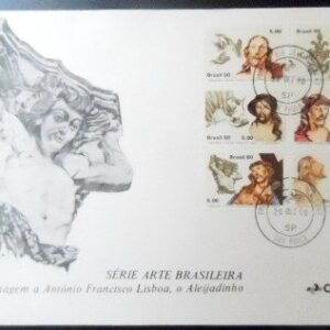 Cartela Filatélica de 1980 Arte Brasileira 8599