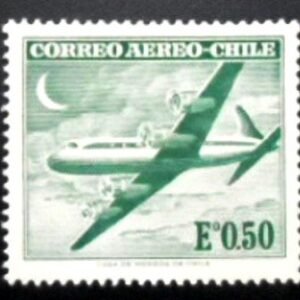 Selo postal do Chile de 1962 Douglas DC6 M