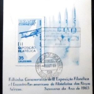 Folhinha Filatélica nº 22 de 1965 III Exposição Filatélica 28443