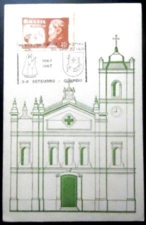 Folhinha Filatélica de 1967 Nossa Senhora da Penha