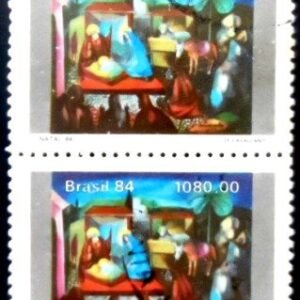 Par de selos postais do Brasil de 1984 Di Cavalcanti U PR