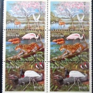 Par de Se-tenants do Brasil de 1984 1984 - Pantanal Matogrossense M SET PR