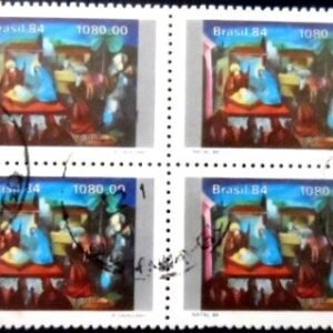 Quadra de selos postais do Brasil de 1984 1984 Di Cavalcanti U QD