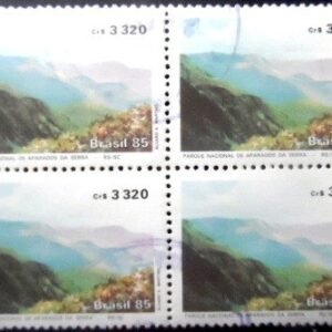 Quadra de selos postais do Brasil de 1985 Aparados da Serra 3.100 U QD