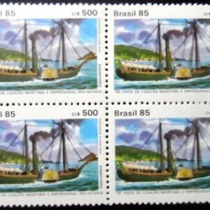 Quadra de selos postais do Brasil de 1985 Especuladora M QD