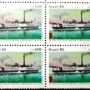 Quadra de selos postais do Brasil de 1985 Terceira M QD