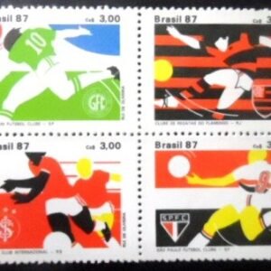 Série de selos postais do Brasil de 1987 Clubes de Futebol 2 M SET