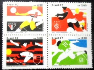 Série de selos postais do Brasil de 1987 Clubes de Futebol 3 N SET