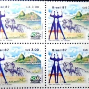 Quadra de selos postais do Brasil de 1987 M QD