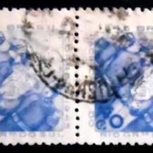 Quadra de selos postais do Brasil de 1989 Biblioteca Pública M QD