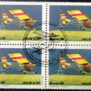 Quadra de selos postais do Brasil de 1989 Ultraleve MCC QD