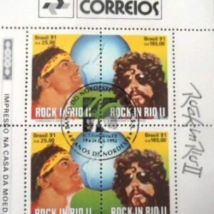 Par de se-tenant do Brasil de 1991 Rock in Rio II M PR