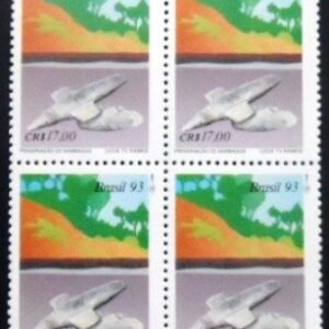 Quadra de selos postais do Brasil de 1993 Machadinha M QD