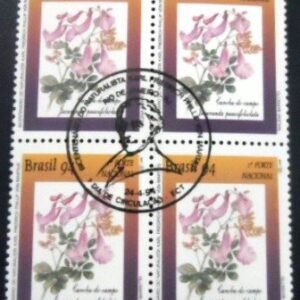 Quadra de selos postais do Brasil de 1994 Caroba do Campo M1C QD