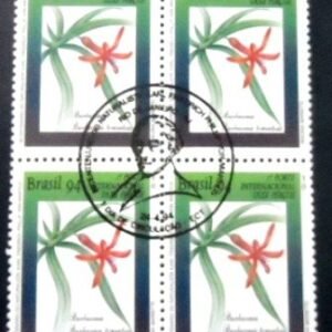 Quadra de selos postais do Brasil de 1994 Barbacenia to-mentosa M1C QD