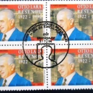 Quadra de selos postais do Brasil de 1994 Otto Lara Resende M1C QD