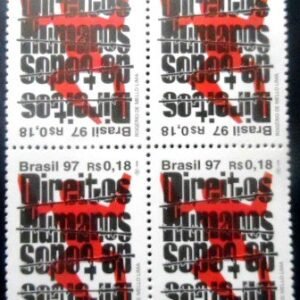 Quadra de selos postais do Brasil de 1997 Direitos Humanos M QD