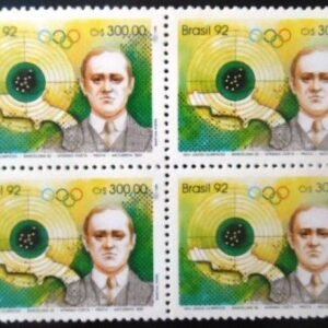 Quadra de selos postais do Brasil de 1992 Afrânio Costa M QD