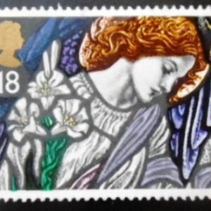 Selo postal do Reino Unido de 1992 Angel Gabriel U