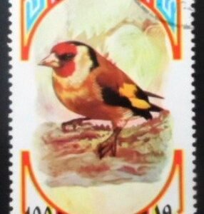 Selo postal de Ras Al Khaima de 1972 European Goldfinch 190 U