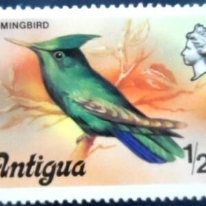 Selo postal de Antíigua de 1976 Antillean Crested Hummingbird M