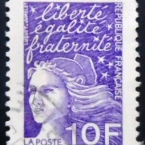 Selo postal da França de 2002 Marianne type Luquet 10 u sev