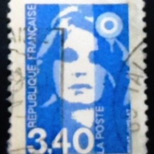 Selo postal da França de 1991 Marianne of Briat 3.40 U