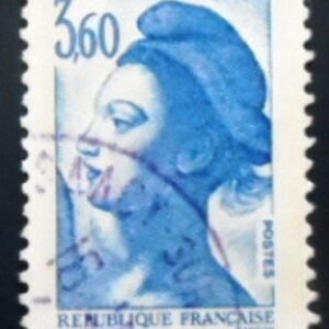 Selo postal da França de 1987 Liberty 3.60 U