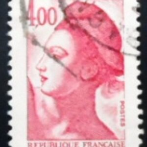 Selo postal da França de 1982 Liberty 4 U