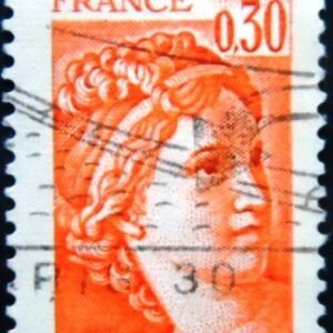 Selo postal da França Sabine 30 U