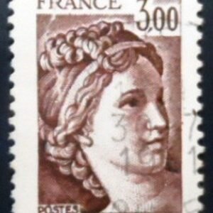 Selo postal da França de 1978 Sabine 3 U