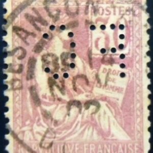 Selo postal da França de 1900 Type Mouchon 30 U