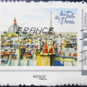 Selo postal da França de 2018 Rooftops of Paris U