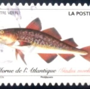 Selo postal da França de 2019 Atlantic Cod U