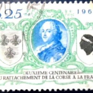 Selo postal da França de 1968 annexation of Corsica to France U
