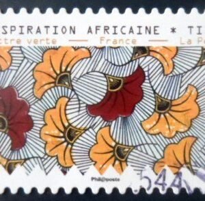 Selo postal da França de 2019 African-Inspired Textiles U a