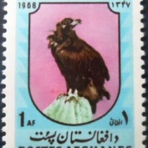 Selo postal do Afeganistão de 1968 Cinereous Vulture M