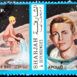 Selo postal de Sharjah de 1972 Alan Bartlett "Al" Shepard Jr NCC A