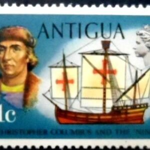 Selo postal de Antigua e Barbuda de 1970 Columbus and "Nina" M
