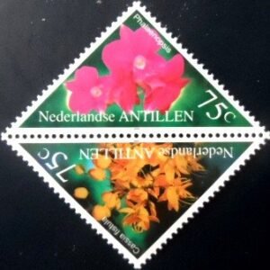 Se-tenant das Antilhas Holandesas Doritaenopsis & Guzmania M SET