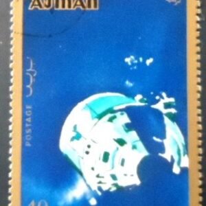 Selo de postal de Ajman de 1971 Orbit NCC A