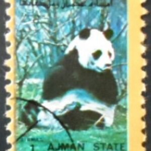 Selo postal de Ajman de 1973 Giant Panda U A