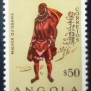 Selo postal de Angola de 1957 Quissama womam N