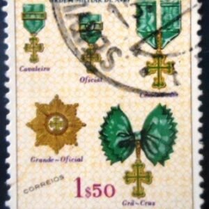 Selo postal da Angola de 1967 Military Order of Avis U